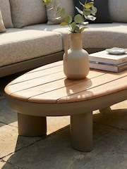 Maze 3 Piece Caf Brown Sicily Curve Garden Corner Sofa Set - Image 5 of 6