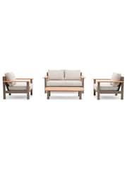 Maze Caf Brown Sicily 2 Seat Garden Sofa and Armchairs Set with Coffee Table - Image 6 of 6
