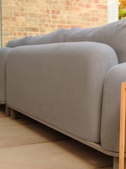 Maze Caf Brown Sicily Garden Corner Sofa Set with 2 Round Coffee Table - Image 5 of 6