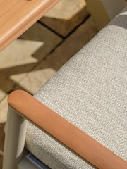 Maze Set of 2 Latte Brown Sicily Garden Dining Chairs - Image 2 of 5