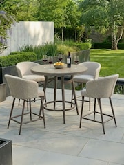 Maze Latte Brown Zen 4 Seat Garden Bar Set - Image 1 of 6