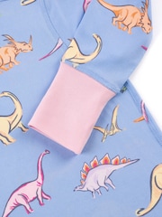 Chelsea Peers Blue Kids Dinosaur Dreams Print Long Pyjamas Set - Image 4 of 8