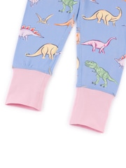 Chelsea Peers Blue Kids Dinosaur Dreams Print Long Pyjamas Set - Image 5 of 8