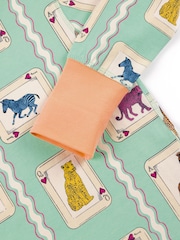Chelsea Peers Green Kids Cotton Playing Card Animals Print Long Pyjamas Set - Image 5 of 9
