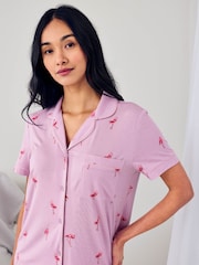 Chelsea Peers Tencel™ Modal Flamingo Drift Print Short Pyjamas Set - Imaginea 6 din 6