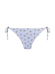 Chelsea Peers Blue Ditsy Olive Print Tie Side Bikini Bottoms - Image 5 of 6