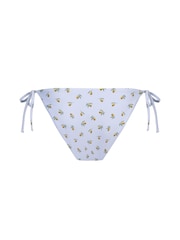 Chelsea Peers Blue Ditsy Olive Print Tie Side Bikini Bottoms - Image 6 of 6