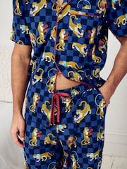 حزمة بيجامات طويلة مزينة بطبعة فهود ملاكمة من Chelsea Peers - صورة 3 من 6