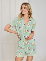Chelsea Peers Playing Card Animals Print Short Pyjamas Set - صورة 1 من 6