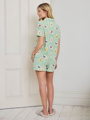 Chelsea Peers Playing Card Animals Print Short Pyjamas Set - صورة 4 من 6
