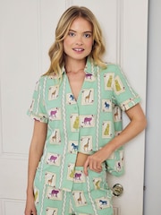 Chelsea Peers Playing Card Animals Print Short Pyjamas Set - صورة 5 من 6