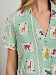 Chelsea Peers Playing Card Animals Print Short Pyjamas Set - صورة 6 من 6