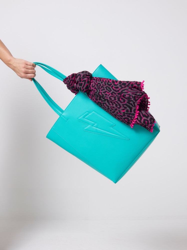 SCAMP & DUDE Blue Lightning Bolt Tote Bag - Image 2 of 3