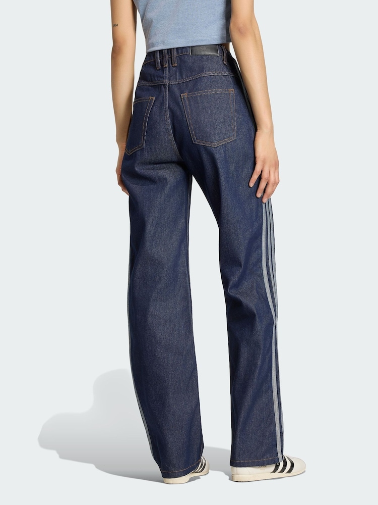 adidas Originals Blue Denim Alpha Industries Foil Basic Jeans - Image 2 of 9