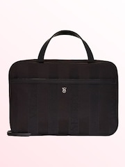 Victoria's Secret Black Stripe Makeup Bag - Image 1 of 2