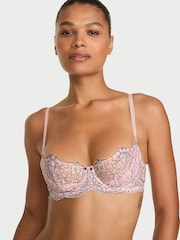 Victoria's Secret Angel Pink Unlined Balcony Lace Bra - Image 1 of 2