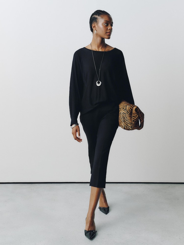 Black Poncho Cover-Up - Image 2 of 4 Black Poncho Cover-Up - Image 2 of 4