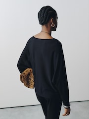 Black Poncho Cover-Up - Image 3 of 4
