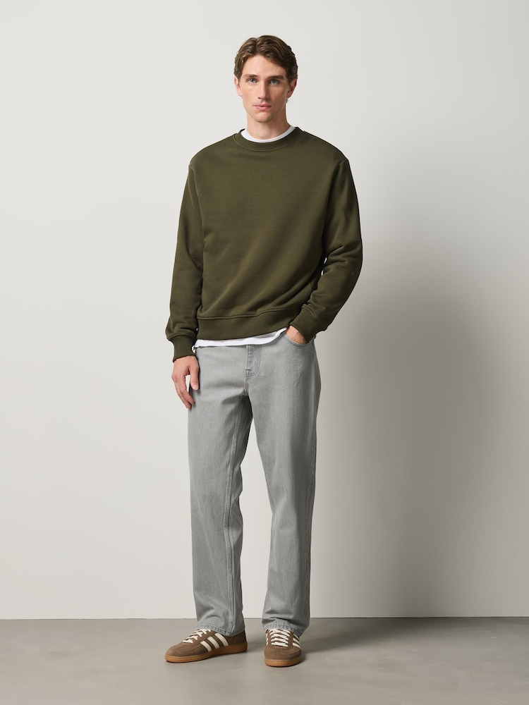 Grey Straight Fit Vintage Jeans - Image 1 of 7 Grey Straight Fit Vintage Jeans - Image 1 of 7