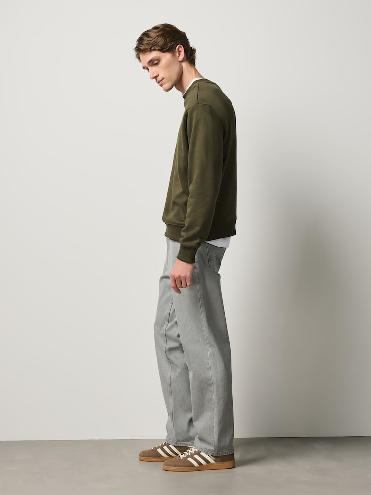 Grey Straight Fit Vintage Jeans - Image 2 of 7 Grey Straight Fit Vintage Jeans - Image 2 of 7
