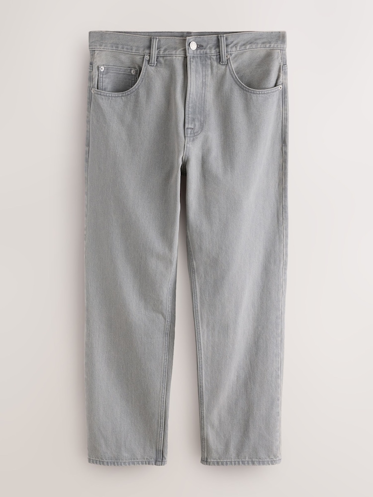 Grey Straight Fit Vintage Jeans - Image 7 of 7 Grey Straight Fit Vintage Jeans - Image 7 of 7