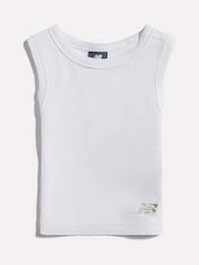 לבן - New Balance גופייה במרקם ריב - תמונה 1 מתוך 3