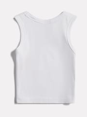 לבן - New Balance גופייה במרקם ריב - תמונה 2 מתוך 3