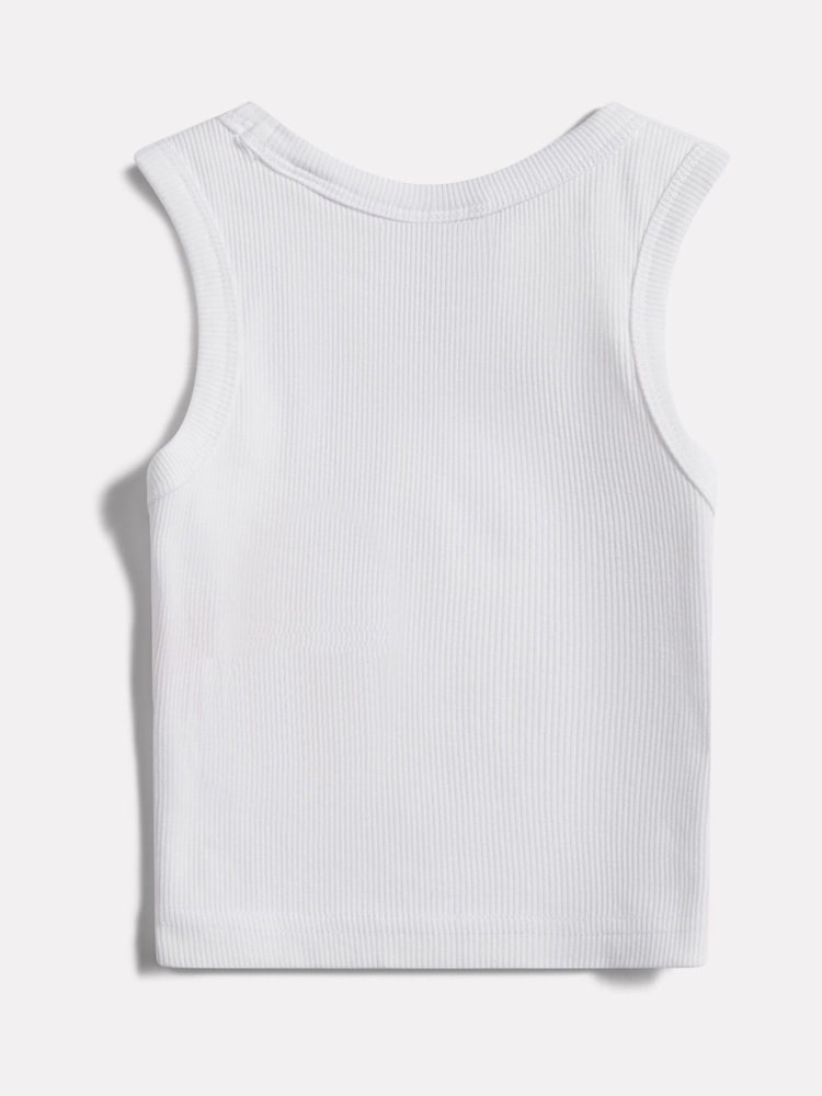 לבן - New Balance גופייה במרקם ריב - תמונה 2 מתוך 3