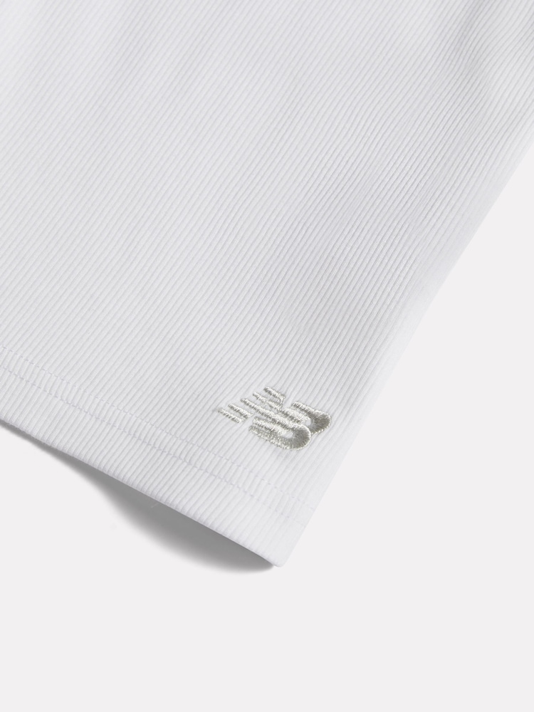 לבן - New Balance גופייה במרקם ריב - תמונה 3 מתוך 3