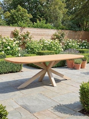 Maze Latte Brown Sicily Rectangular Garden Dining Table - Image 1 of 4