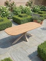 Maze Latte Brown Sicily Rectangular Garden Dining Table - Image 2 of 4