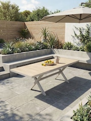 Maze Dawn Grey Small Vienna Rectangular Extending Garden Dining Table - Image 1 of 4