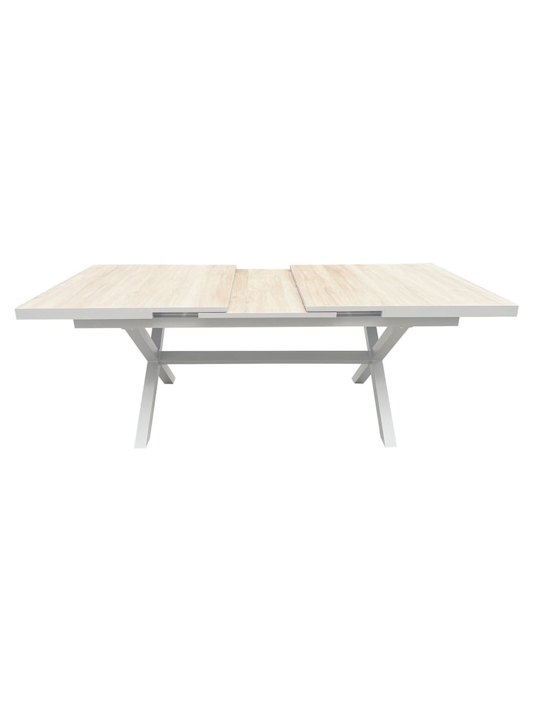 Maze Dawn Grey Small Vienna Rectangular Extending Garden Dining Table - Image 4 of 4