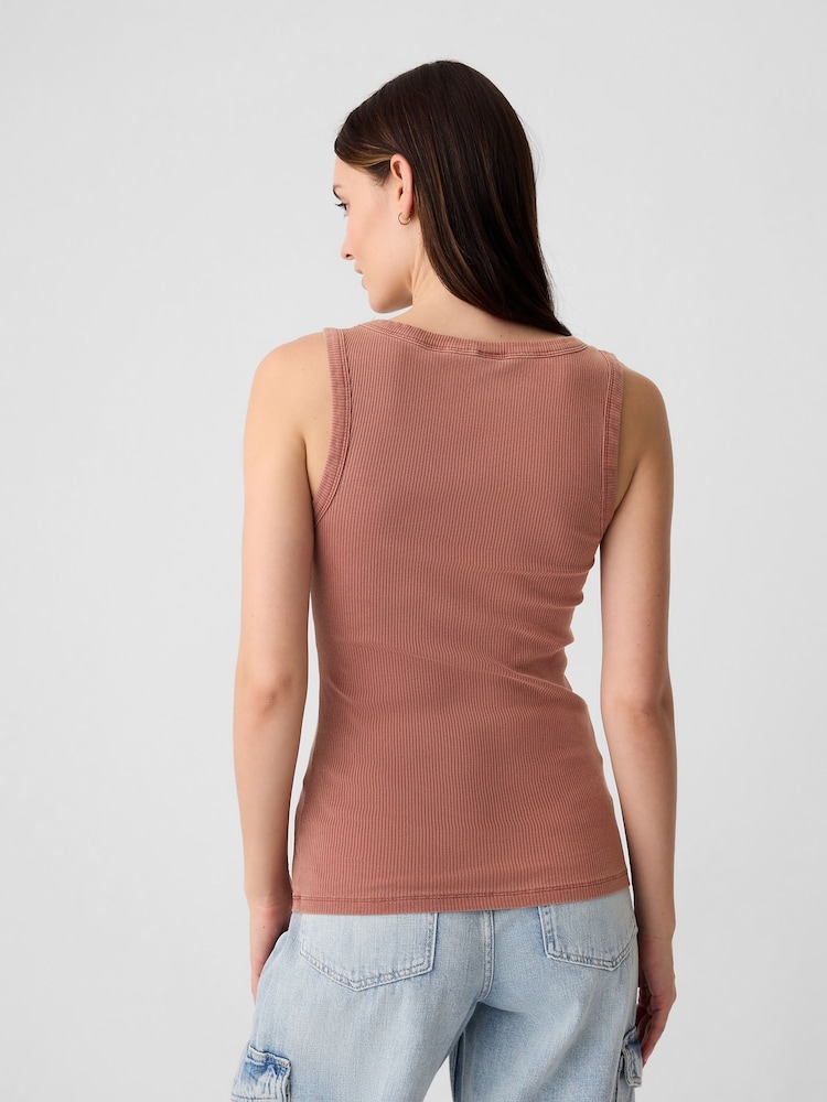 Gap Brown Ribbed Knit Vest - Image 2 of 5