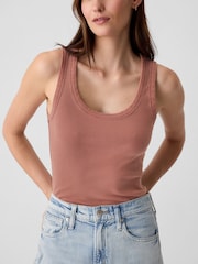 Gap Brown Ribbed Knit Vest - Image 4 of 5