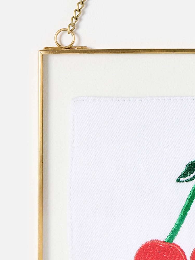 Oliver Bonas Gold Mon Cheri Embroidered Wall Art - Image 2 of 5