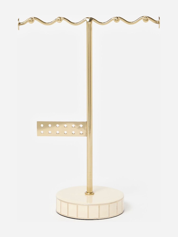 Oliver Bonas Cream Cilo Enamel Jewellery Stand - Image 2 of 5 Oliver Bonas Cream Cilo Enamel Jewellery Stand - Image 2 of 5