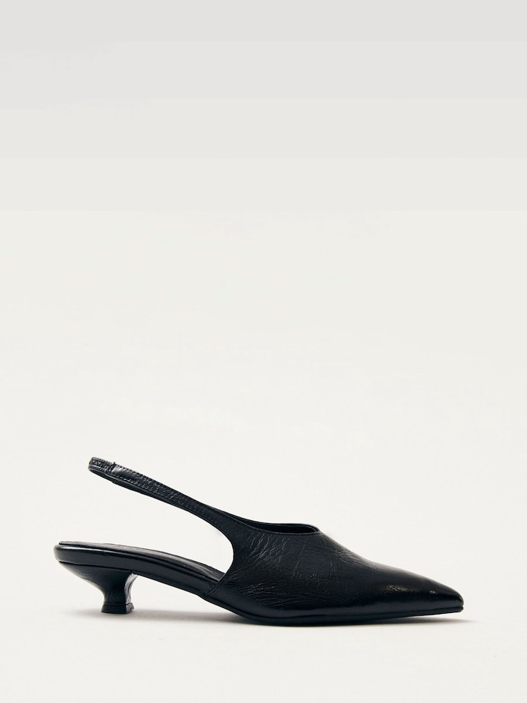 Alohas Black Eros Leather Slingback Shoes - Image 1 of 5
