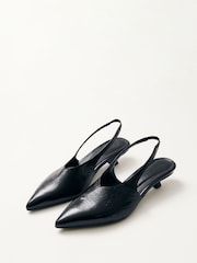 Alohas Black Eros Leather Slingback Shoes - Image 3 of 5