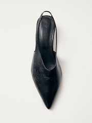 Alohas Black Eros Leather Slingback Shoes - Image 4 of 5