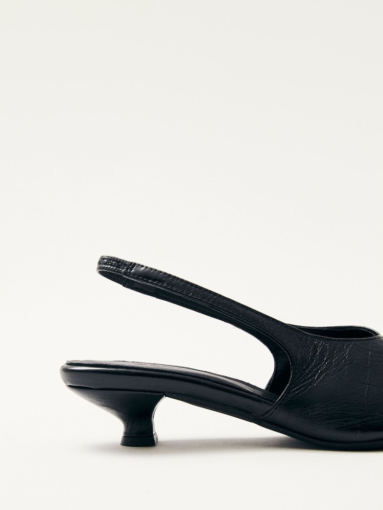Alohas Black Eros Leather Slingback Shoes - Image 5 of 5