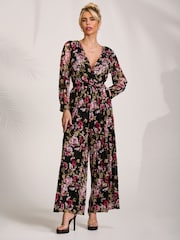 لباس قطعة واحدة من الدانتيل وأكمام طويلة من Jolie Moi - صورة 4 من 6