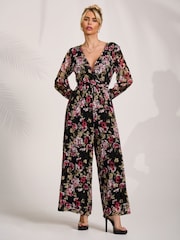 لباس قطعة واحدة من الدانتيل وأكمام طويلة من Jolie Moi - صورة 5 من 6