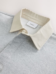 Grey Marl Rugby Polo Sweatshirt - Image 7 of 8