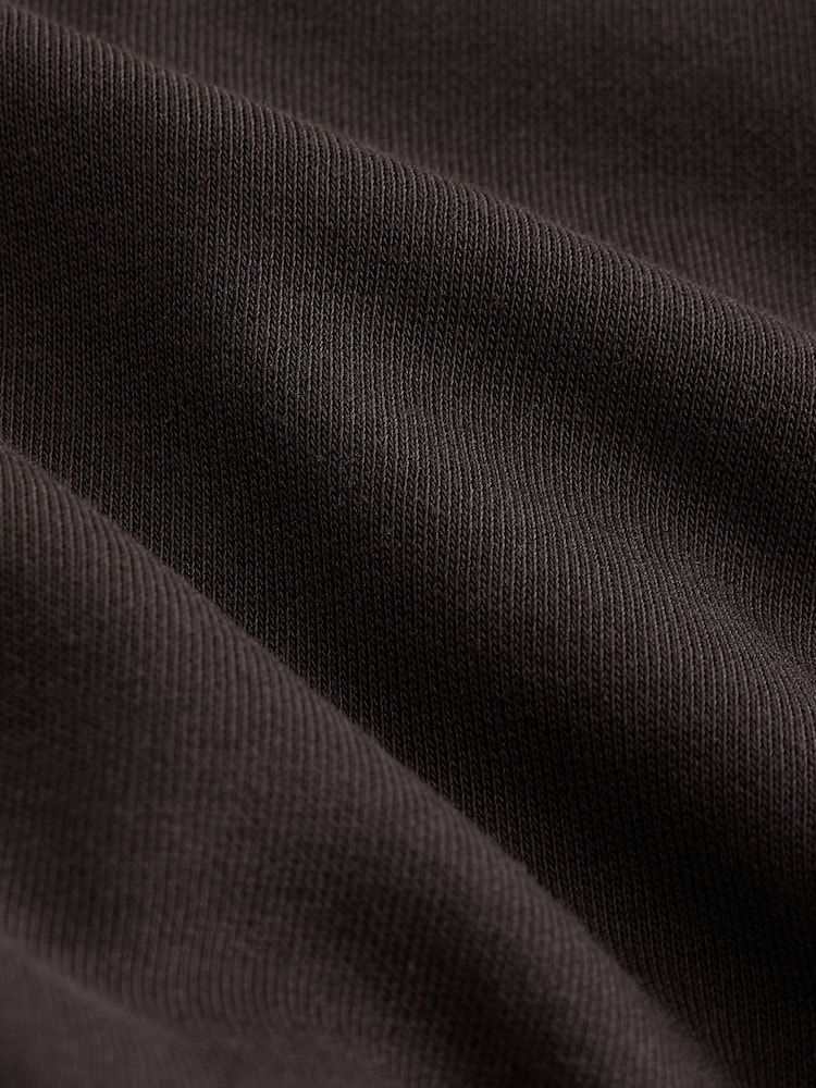 Chocolate Brown Regular Fit Quarter Zip Sweatshirt - Image 7 of 7 Chocolate Brown Regular Fit Quarter Zip Sweatshirt - Image 7 of 7
