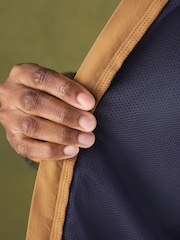 كاكي أخضر - Contrast Nylon Paneled Borg Zip Up Fleece - Image 7 of 7