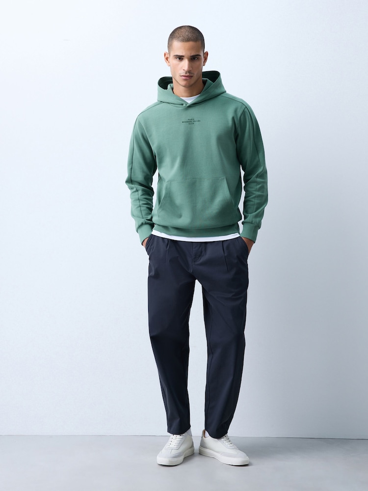 Sage Green Scuba Overhead Hoodie - Image 2 of 8 Sage Green Scuba Overhead Hoodie - Image 2 of 8
