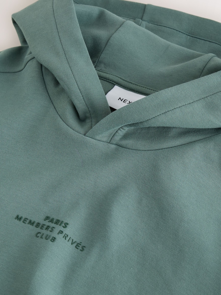 Sage Green Scuba Overhead Hoodie - Image 8 of 8 Sage Green Scuba Overhead Hoodie - Image 8 of 8