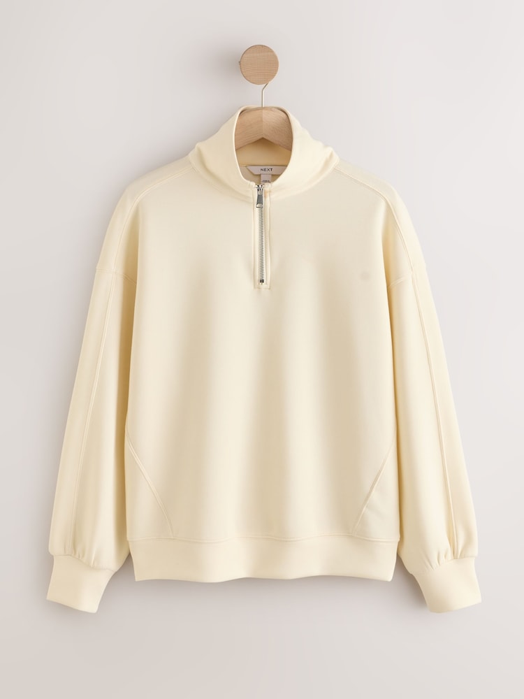 Ecru - Slinky Quarter Zip Sweatshirt - Obraz 1 z 3