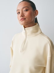 Ecru Slinky Quarter Zip Sweatshirt - Image 4 of 8